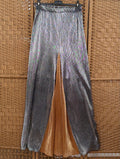 Plisse skirt with a golden v front, you can wear as a short dress!