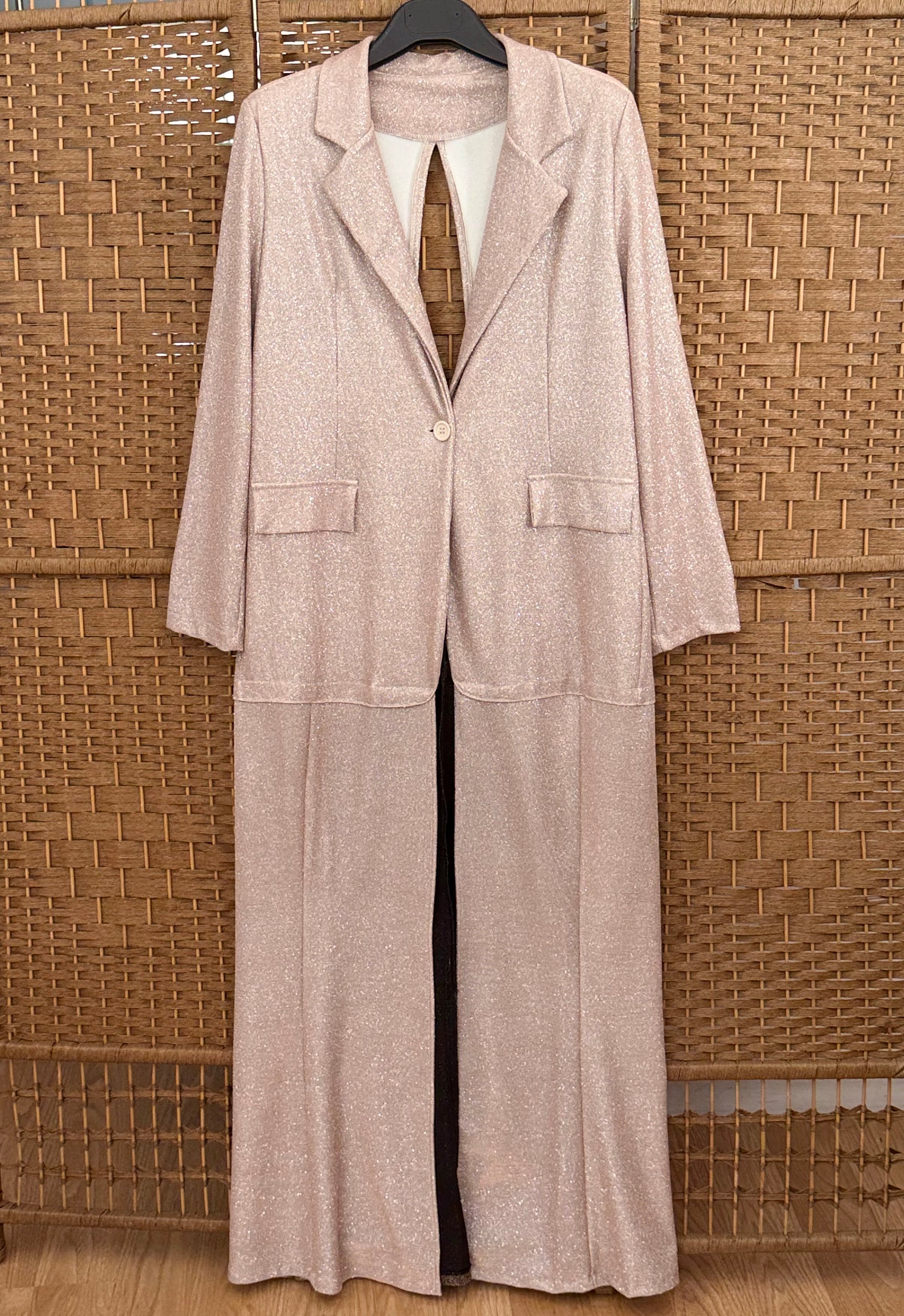 Golden and bronze long blazer!! Unique!!