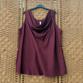 Satin trape burgundy blouse