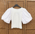 Balloon sleeves top
