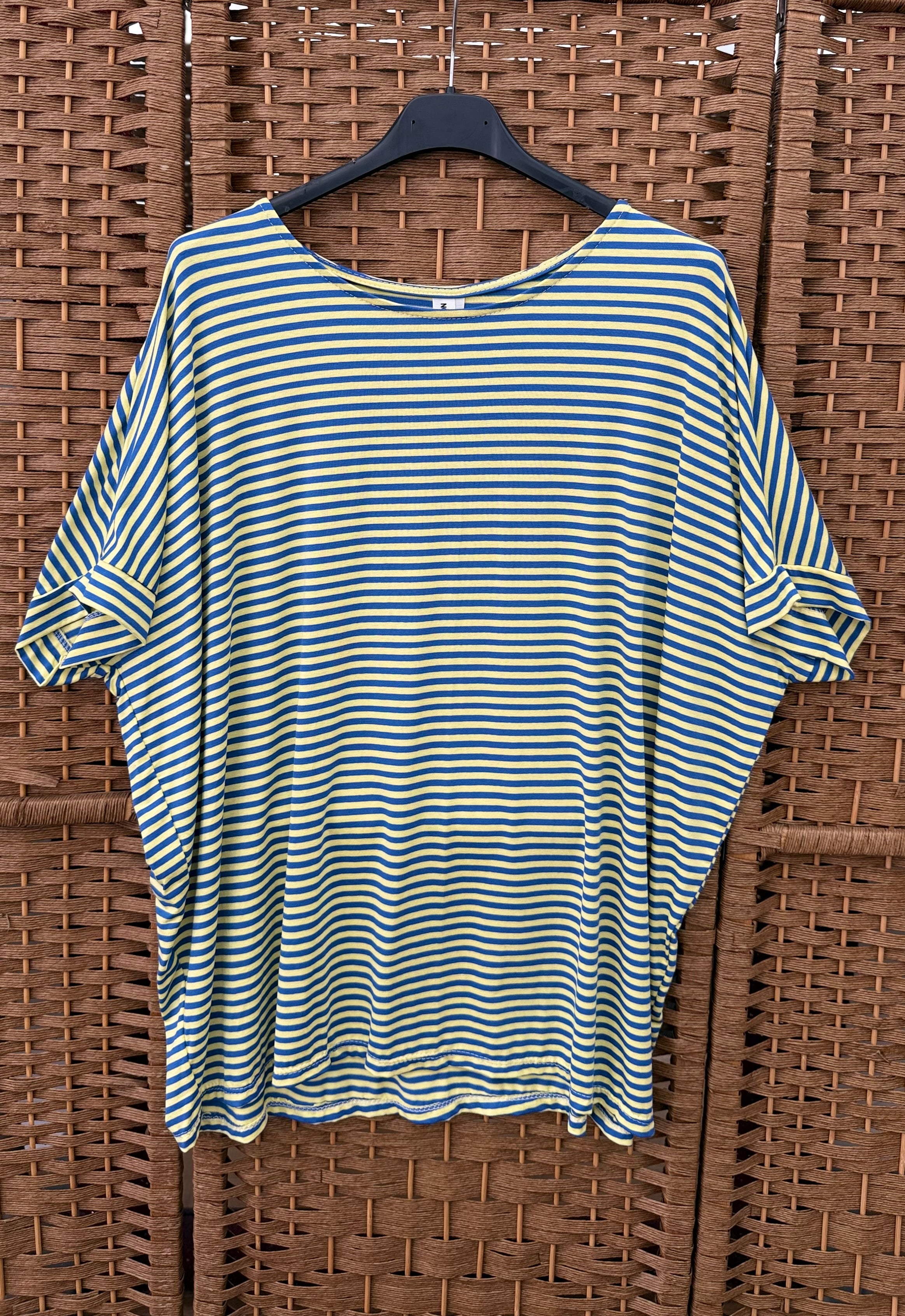 Oversized Striped Viscose T-Shirt – 3 Colourways