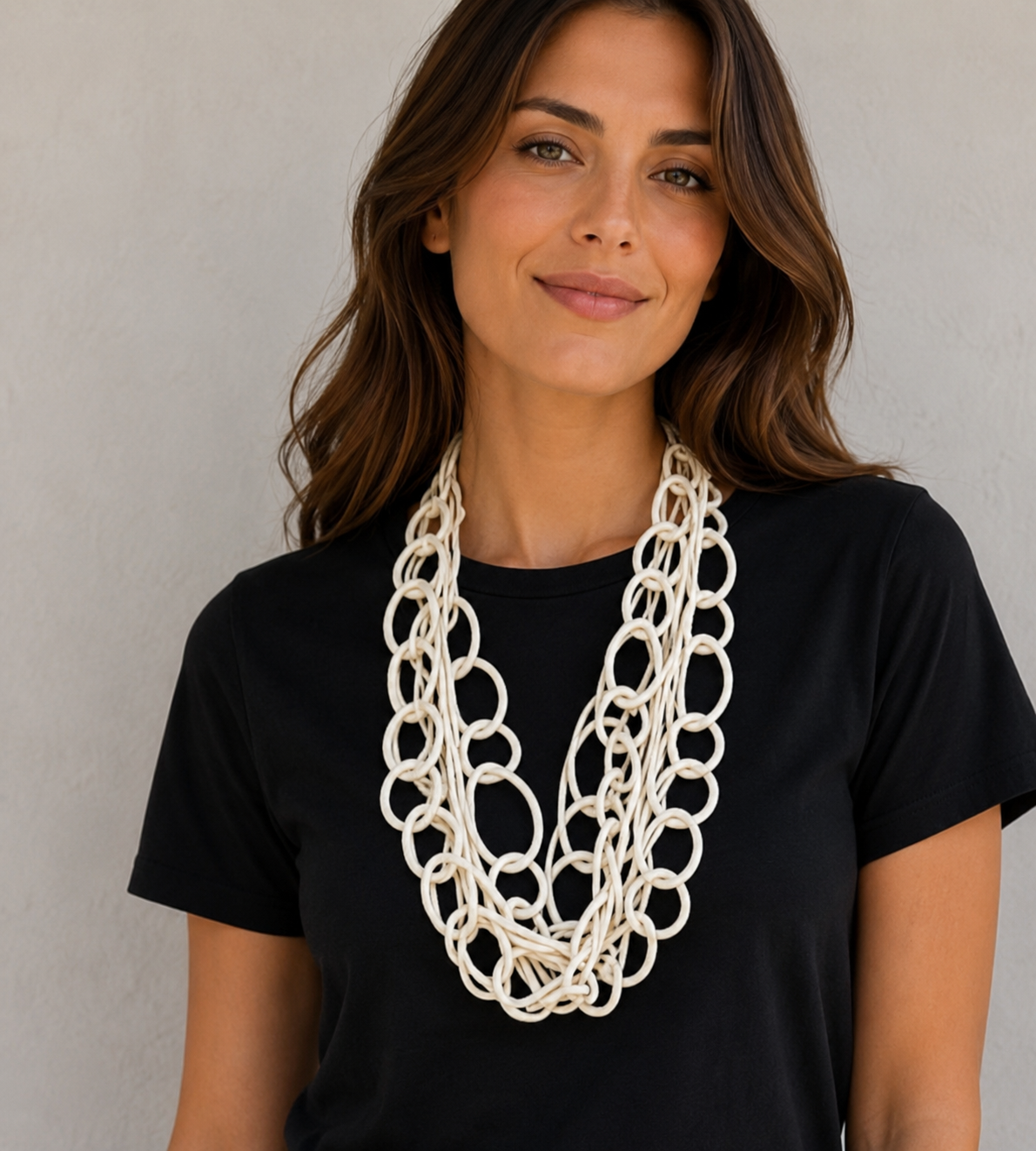 A statement necklace with a beautiful sculptural feel