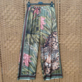 Satin animal print pants