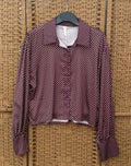 Shirt burgundy with dots