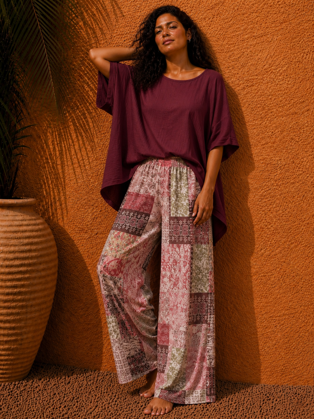 Viscose Co-ord Set – Plus Size, Multiple Colours