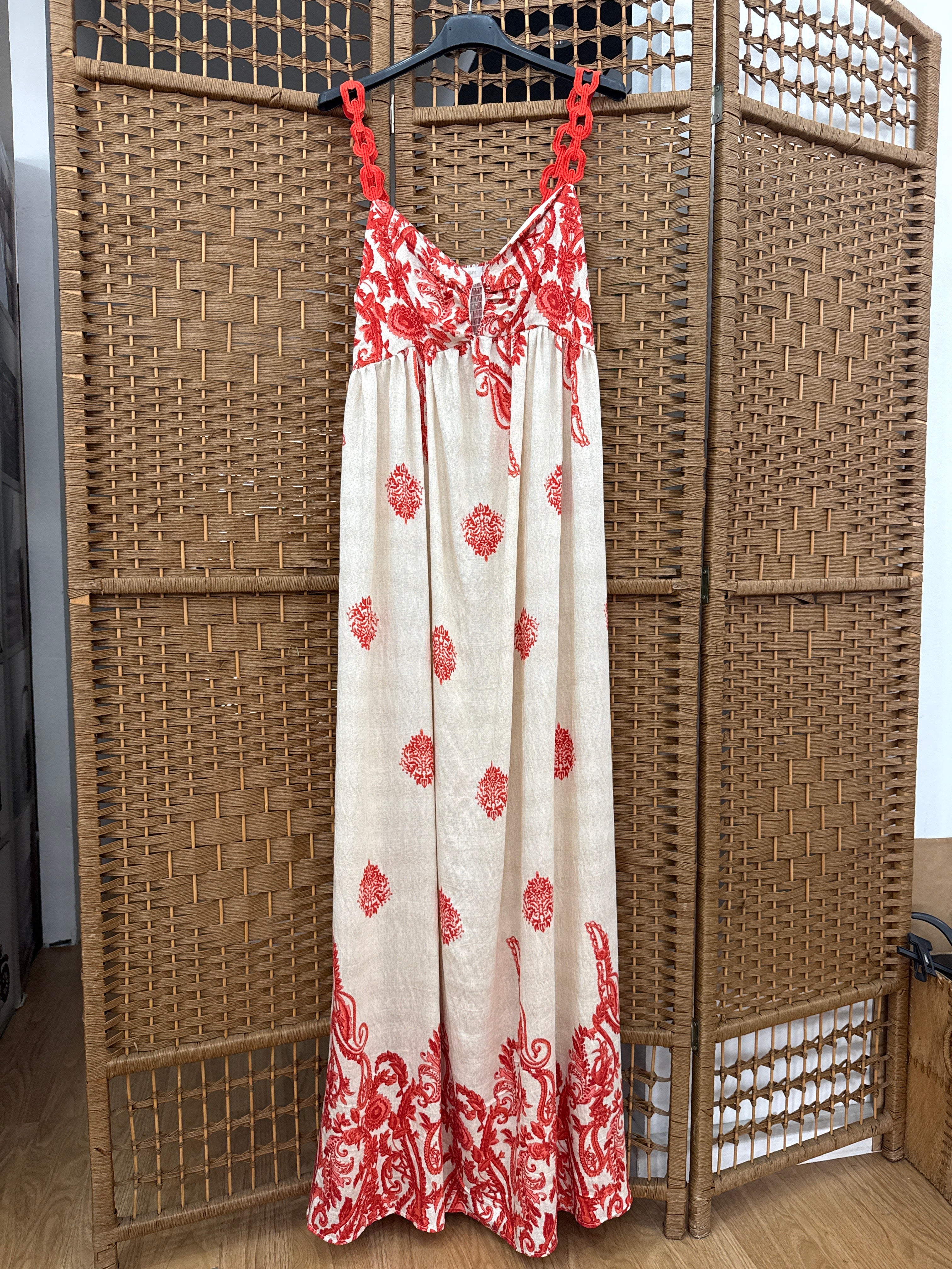 Striped Beige Dress