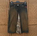 Jeans skirt with opening front