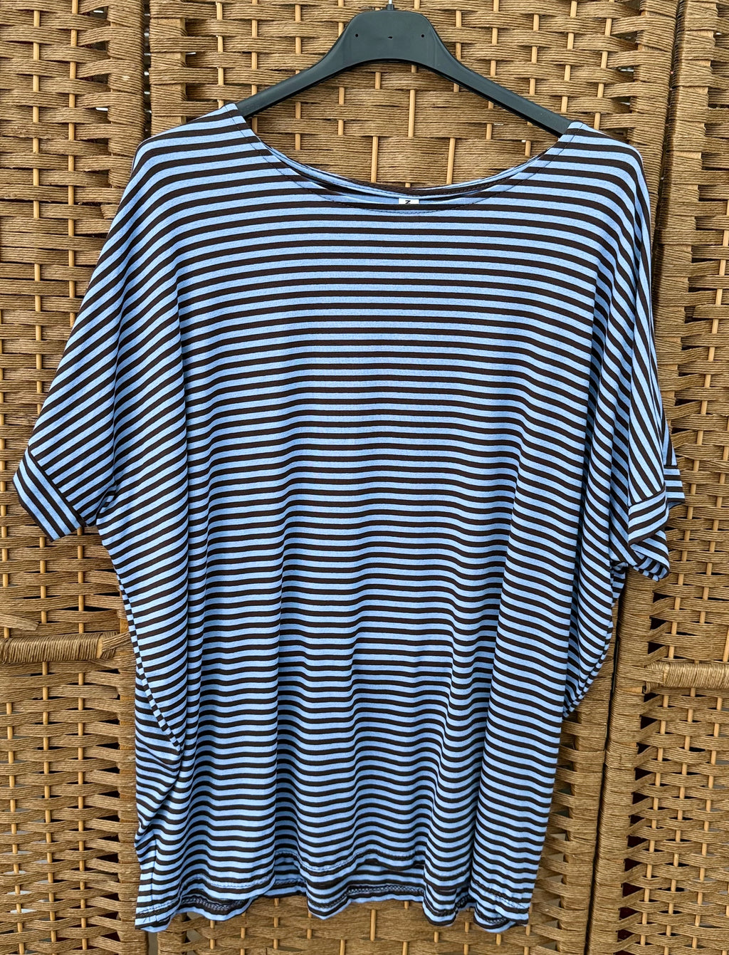 Oversized Striped Viscose T-Shirt – 3 Colourways