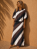 Wavy Stripe A-Line Skirt