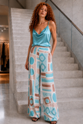 Draped Satin Strappy Top – Adjustable Straps
