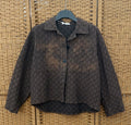Short jacket in dirty brown