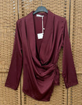 Burgundy blouse