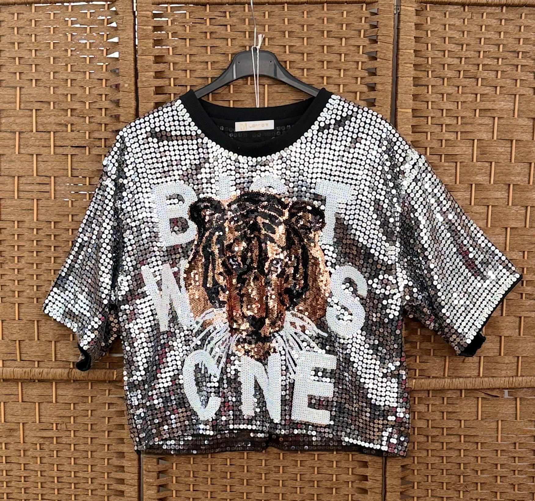 Amazing silver and gold sequins top