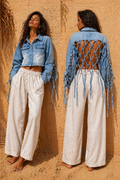 Unique Cropped Jean Jacket – 90% Cotton