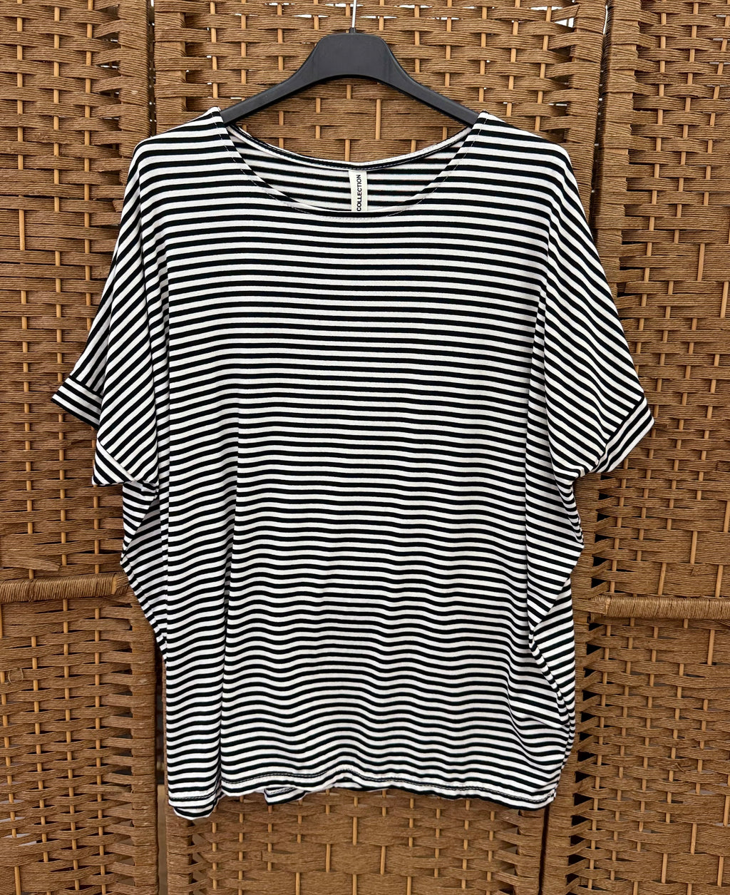 Oversized Striped Viscose T-Shirt – 3 Colourways
