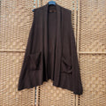 Longline Open-Front Knitted Gilet