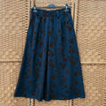 Velvet detailed-Floral Wide-Leg Trousers