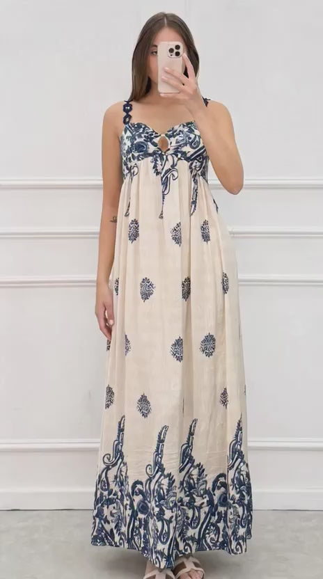 Striped Beige Dress